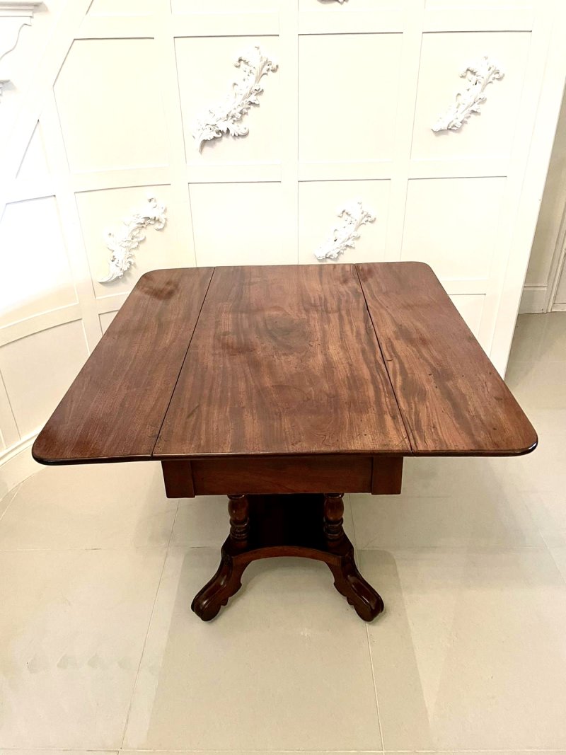 Quality Antique Regency Mahogany Drop Leaf Centre / Dining Table